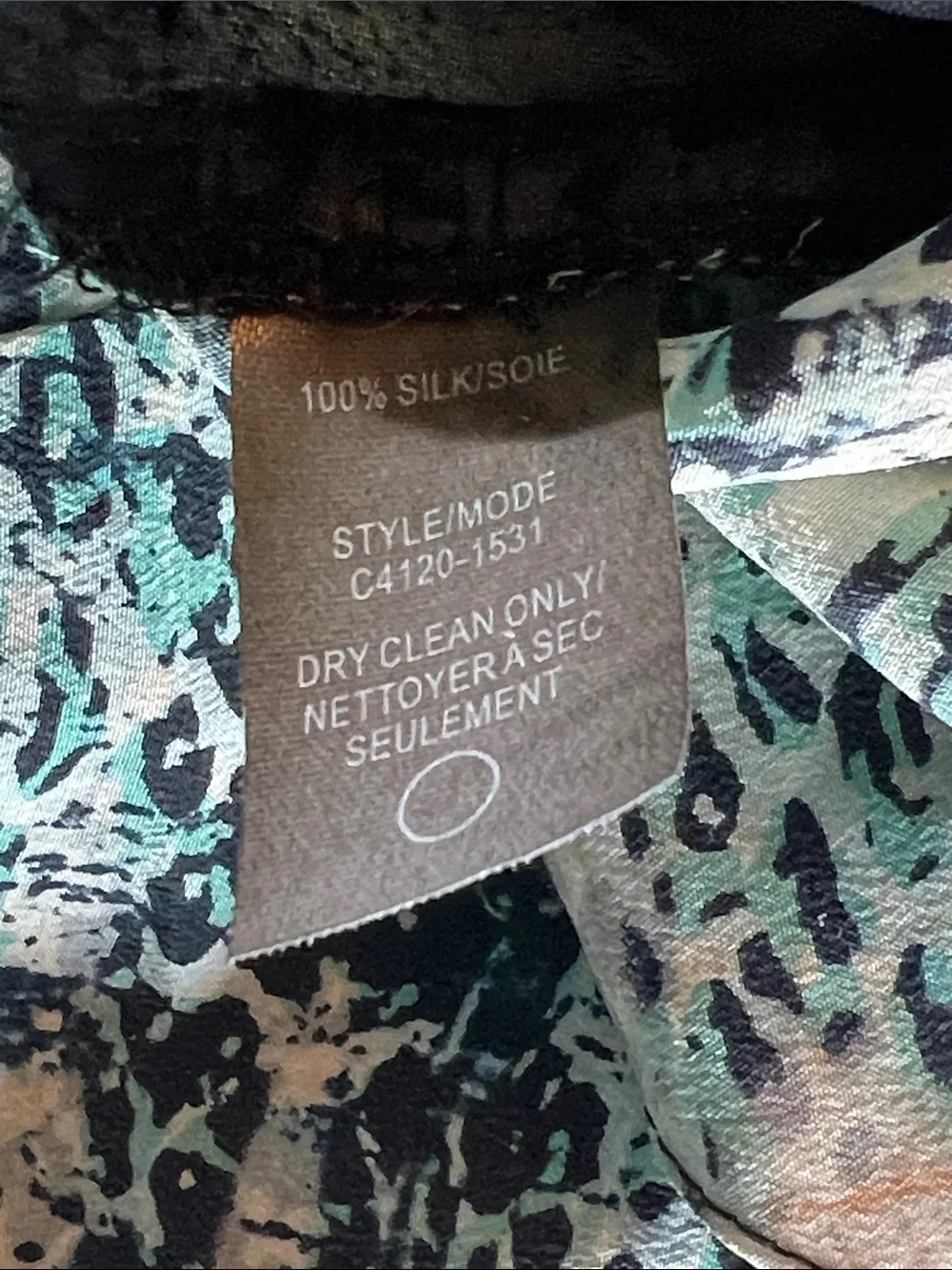Charlie jade silk snakeskin print sheer back top - Picture 4 of 6